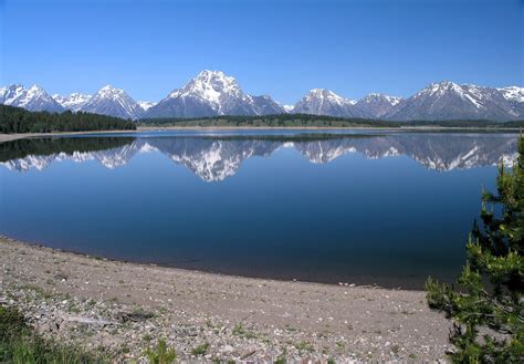 Jackson Lake Landscape In Grand Teton National Park Wyoming Image