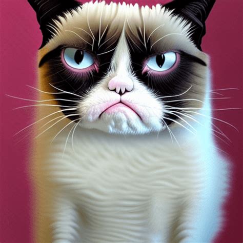 Cartoon Grumpy Cat · Creative Fabrica