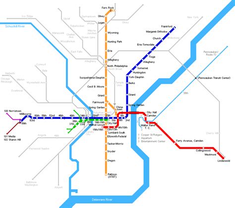 Philadelphia Metro Map •