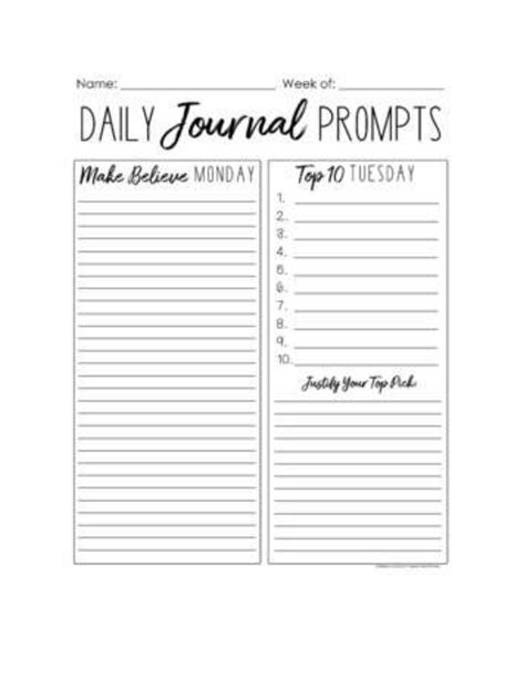 Daily Journal Format