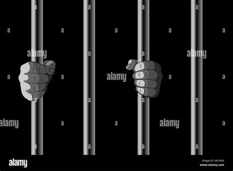 Hands Holding Jail Bars