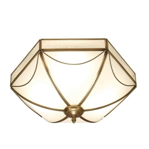 Check out our brass ceiling light selection for the very best in unique or custom, handmade pieces from our lighting shops. Interiors 1900 Russell 3 Light Flush Ceiling Fitting In ...