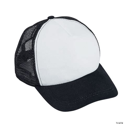 White And Black Trucker Hats Oriental Trading