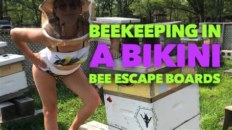 Is It Safe To Bee Keep In A Bikini Bees And Bikinis Bee Escape Boards Girl Beekeeping Youtube