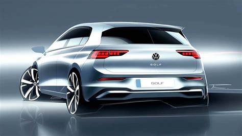 volkswagen has published new sketches of the eighth generation golf