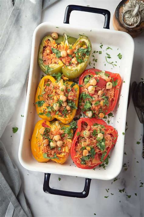 Chickpea Stuffed Peppers Pepper Bowl