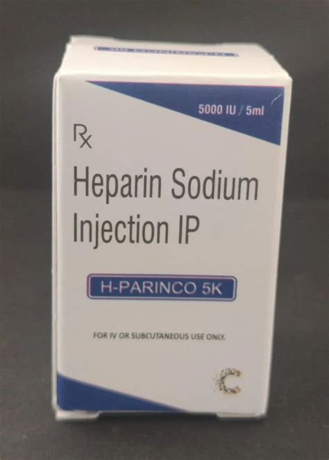 5000 Iu Heparin Sodium Injection Ip At Rs 350box Heped 25 In
