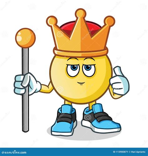 Emoticon King Mascot Vector Cartoon Illustration Editorial Photo