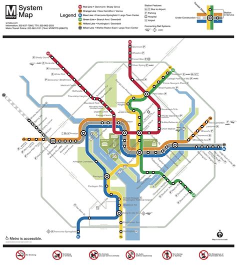 Washington Dc Metro Map 2019 Dc Metro Map Washington Dc Metro Metro Map