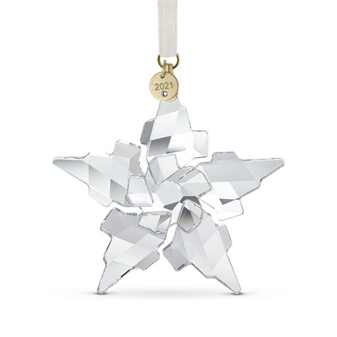 Swarovski Crystal 2021 Annual Crystal Snowflake Ornament Ross Simons