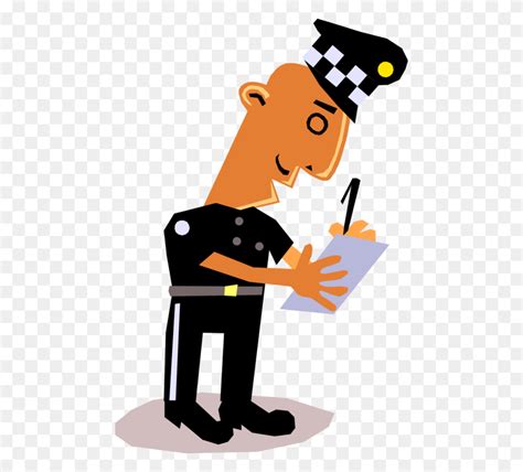 Policeman Writes Traffic Ticket Speeding Ticket Clipart Flyclipart