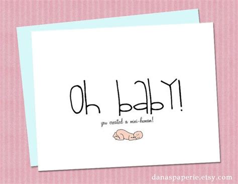 If you know the expectant parents, then a little humor won't hurt. Funny New Baby Card - Card for New Baby, Baby Shower Gift Card, New Birth, Baby Boy Card, Baby ...