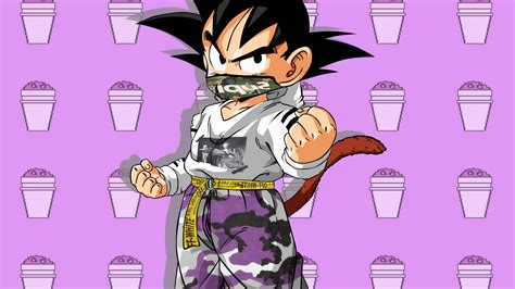 Free Download Hypebeast Goku Lean Background Off White