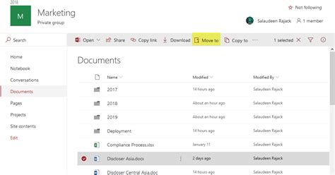Sharepoint Online Move A File Between Document Libraries Using