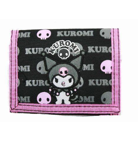 Sanrio Girls Kuromi Tri Fold Wallet Black Sanrio Hello Kitty Hello