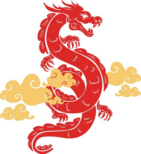 Red Chinese Dragon Illustration 16914779 Vector Art At Vecteezy