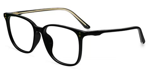 G5813 Square Black Eyeglasses Frames Leoptique