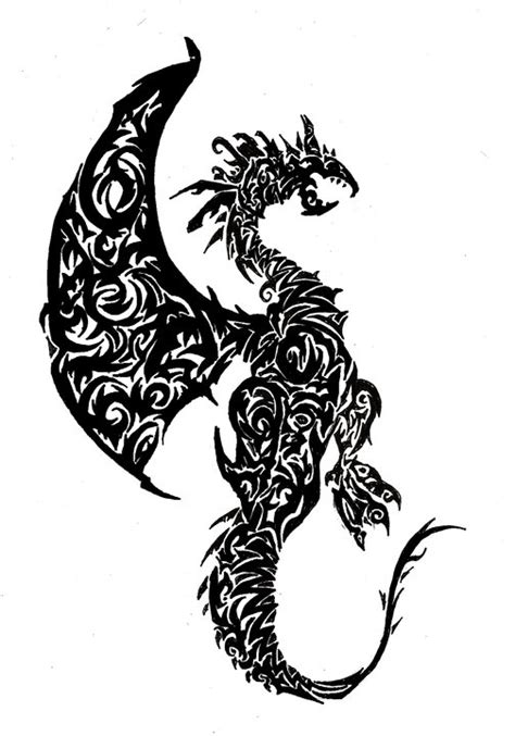 Tribal Dragon By Thitaniumprince On Deviantart
