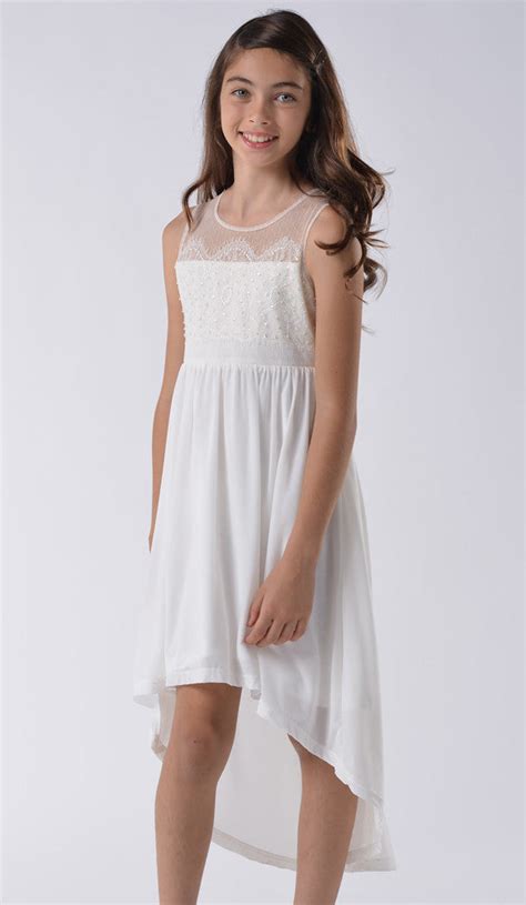 Blush By Us Angels Lace Illusion Dress In Light Ivory For Tweens Bunnies Picnic