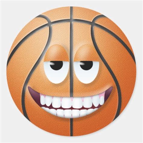 Basketball Smiley Face 2 Sticker Zazzle