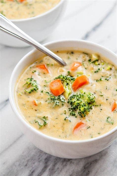 Easy Cheesy Broccoli Kale Carrot Soup Good Life Eats
