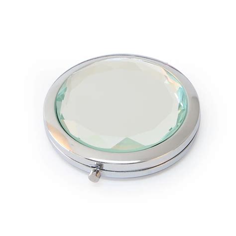 Vantas Mini Travel Cosmetic Compact Stainles Pocket Crystal Folding Makeup Mirror Design Your