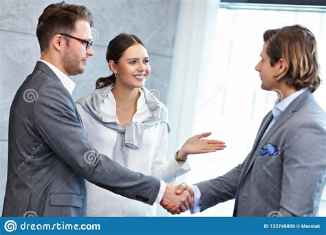 Group Of Business People Introducing One Another Stock Photo - Image of brainstorm, exchanging ...