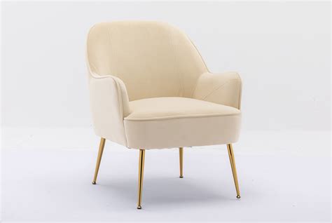 Mercer41 Modern Ergonomics Soft Velvet Fabric Material Accent Chair