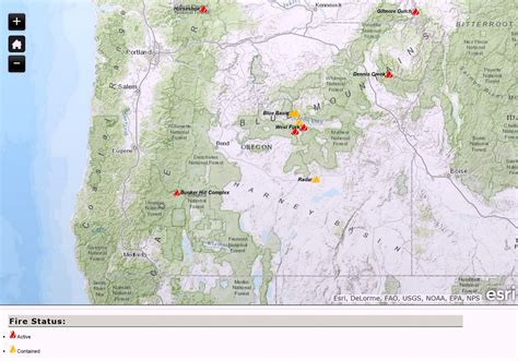 Current Fire Map Of Oregon United States Map