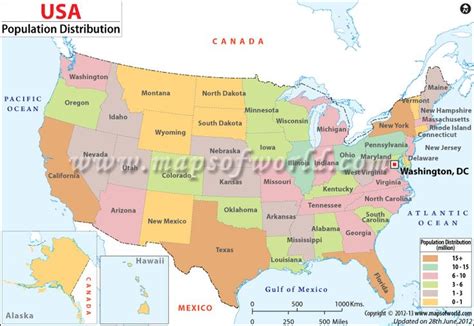 Usa Population Map Us Population Density Map Map Usa Map North