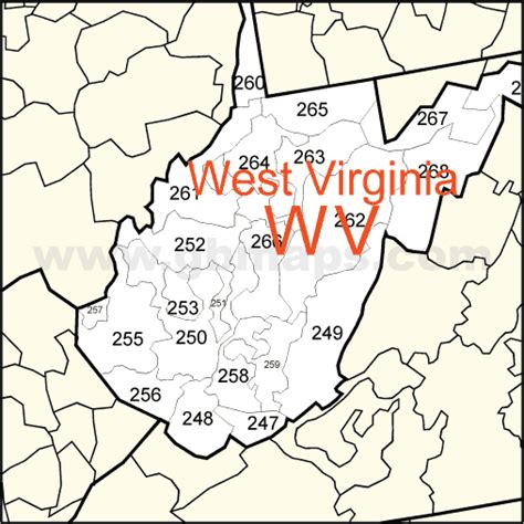 West Virginia Zip Code Map Virginia Map Vrogue Co