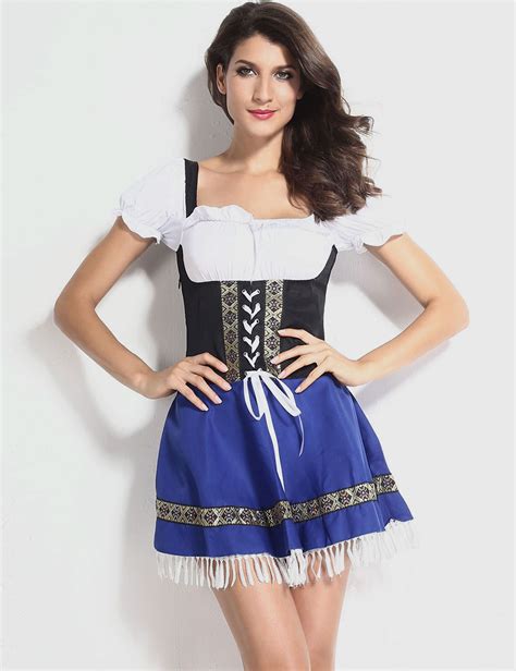 Beer Maid Costume Plus Size 8 26 Blue Oktoberfest Fancy Dress German Wench Ebay
