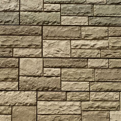 Stoneworks Faux Stone Siding Limestone Sandy Buff Panel 48x15 12