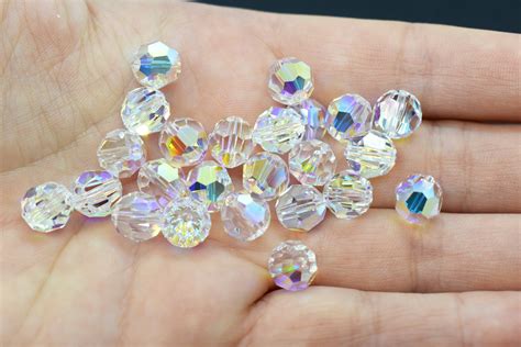 Crystal Ab Clear Swarovski Crystal Round Beads 5000 12mm Etsy