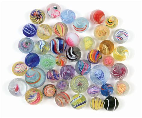Lot Detail Lot Of 43 Handmade Marbles