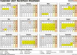 Ob wandkalender, buchkalender, planer, postkartenkalender, tischkalender oder. Kalender 2021 NRW: Ferien, Feiertage, Excel-Vorlagen