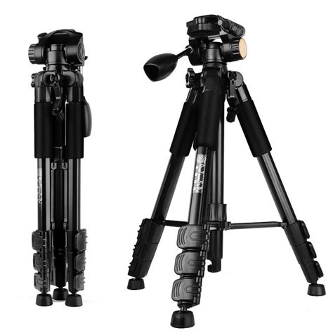 St 666 Aluminum Alloy Tripod Stand With Phone Holder Portable