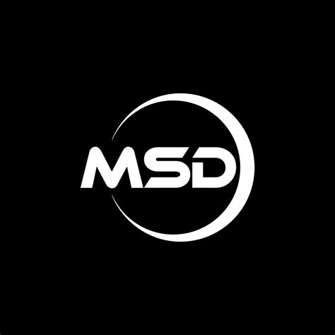 Diseño Del Logotipo De La Letra Msd En La Ilustración Logotipo
