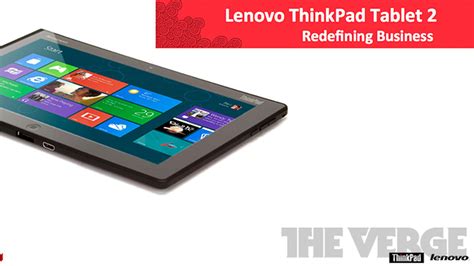 Lenovo Windows 8 Thinkpad Tablet 2 Aimed At Ipad Business Users