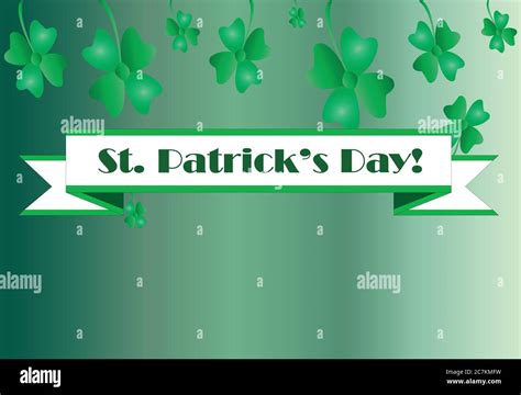Saint Patricks Day Horizontal Banner Vector Stock Vector Image Art