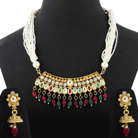 Buy Silver Shine Exlusive Gold Plated Traditional Red