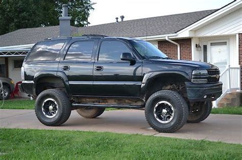 Sell Used Lifted Black 2000 Chevy Tahoe Lt 4x4 In Garber Oklahoma