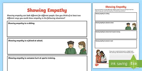Free Empathy Worksheets Pdf Leap Of Faith Crafting Worksheets Library