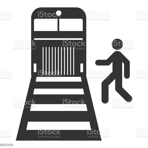 man crossing railway lines vector stock illustration download image now adult crossing cut
