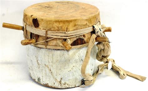 African Artifact Handmade Drum Senegal