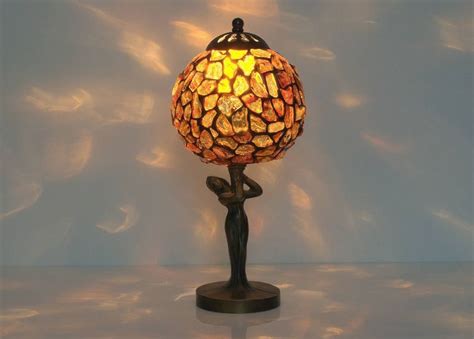 Tiffany Lamp Baltic Amber Lamp Small Table Lamp Stained Etsy