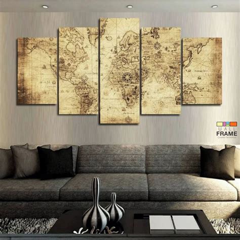 Loja Wall Frame Quadros Decorativos Para Todos Os Ambientes Quadros Mapa Mundi Antigo