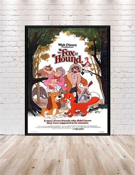 The Fox And The Hound Poster Disney Movie Poster Classic Disney World