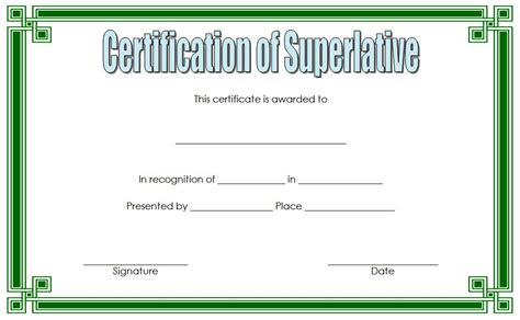 Superlative Certificate Templates Free 10 Great Designs Fresh