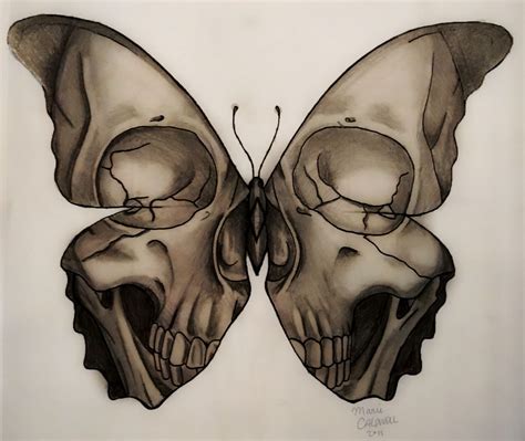 Butterfly Skull Tattoo